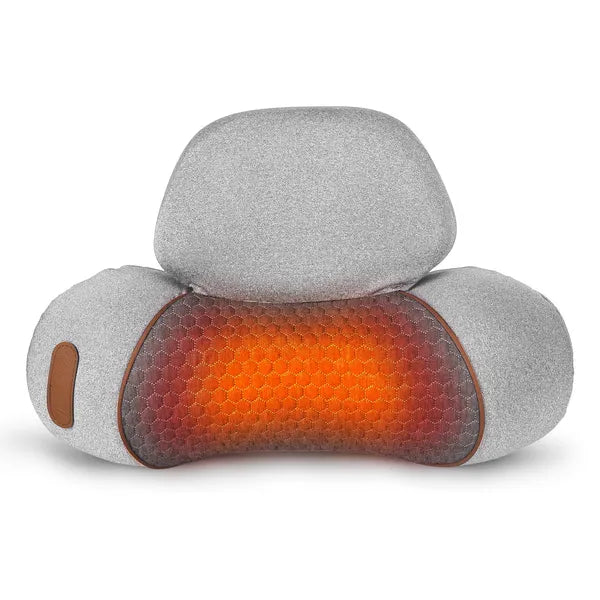 3 In 1 Neck Massager Pillow With Vibration Heating Therapy Airbag Stretching Memory Foam Fillings Ergonomic Cervical Massager With Portable Storage Bag Eye Mask GPCT5476