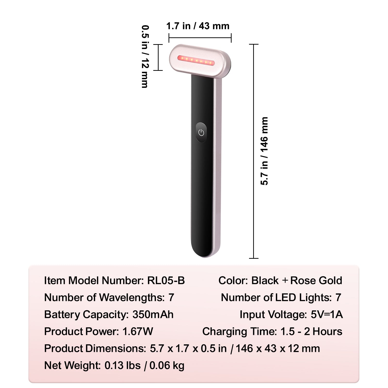 VEVOR Red Light Therapy Wand